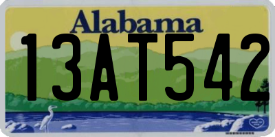 AL license plate 13AT542
