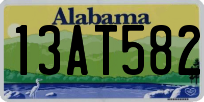 AL license plate 13AT582