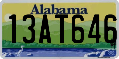 AL license plate 13AT646
