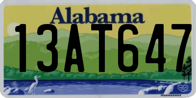 AL license plate 13AT647