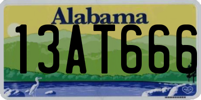 AL license plate 13AT666