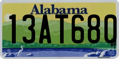 AL license plate 13AT680