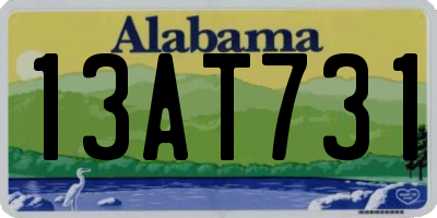 AL license plate 13AT731