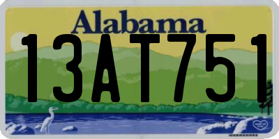 AL license plate 13AT751
