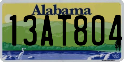 AL license plate 13AT804