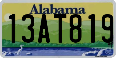 AL license plate 13AT819