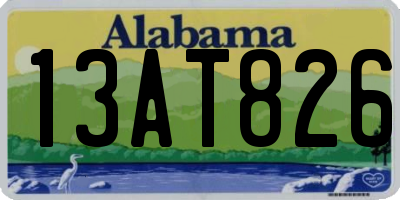 AL license plate 13AT826