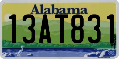 AL license plate 13AT831