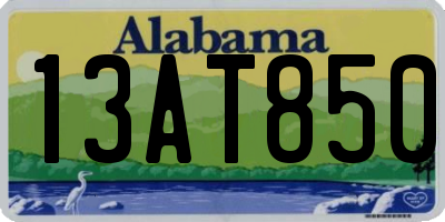 AL license plate 13AT850