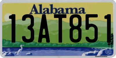 AL license plate 13AT851