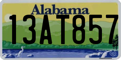 AL license plate 13AT857