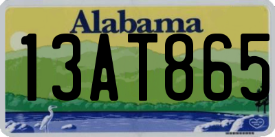 AL license plate 13AT865