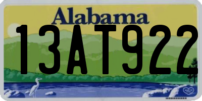 AL license plate 13AT922
