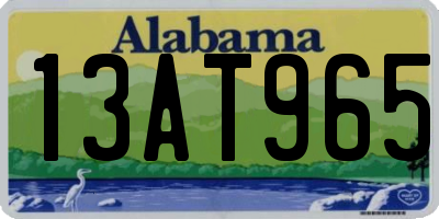 AL license plate 13AT965