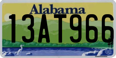 AL license plate 13AT966