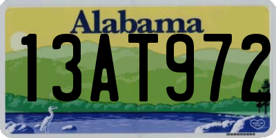 AL license plate 13AT972