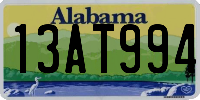 AL license plate 13AT994