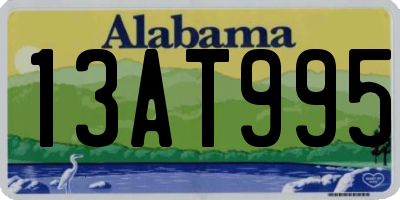 AL license plate 13AT995
