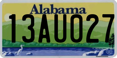 AL license plate 13AU027