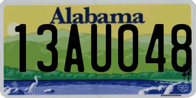 AL license plate 13AU048