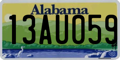 AL license plate 13AU059