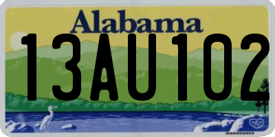 AL license plate 13AU102