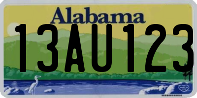 AL license plate 13AU123