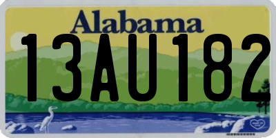 AL license plate 13AU182