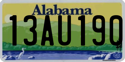 AL license plate 13AU190
