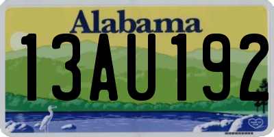 AL license plate 13AU192