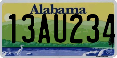 AL license plate 13AU234