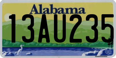 AL license plate 13AU235