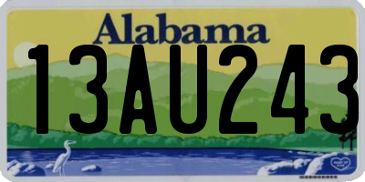 AL license plate 13AU243