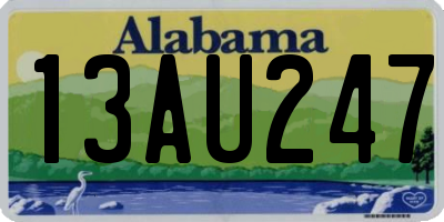 AL license plate 13AU247