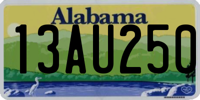 AL license plate 13AU250