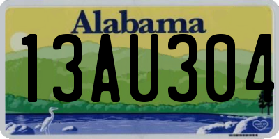 AL license plate 13AU304