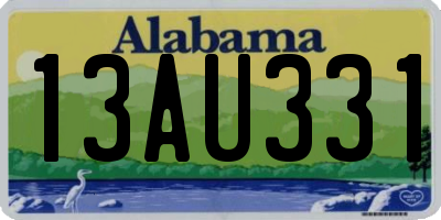 AL license plate 13AU331