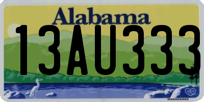 AL license plate 13AU333