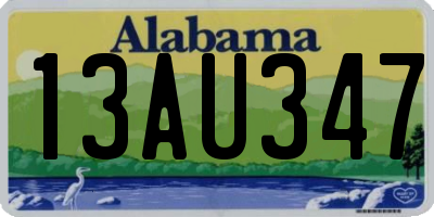 AL license plate 13AU347