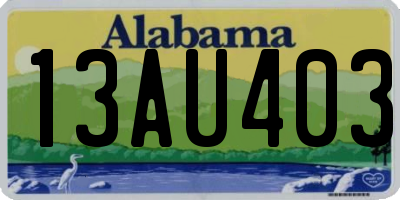 AL license plate 13AU403