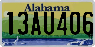 AL license plate 13AU406