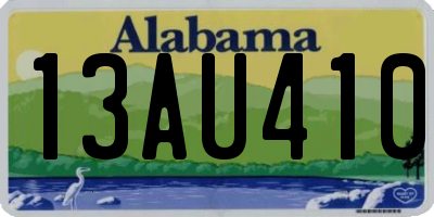 AL license plate 13AU410