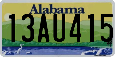 AL license plate 13AU415