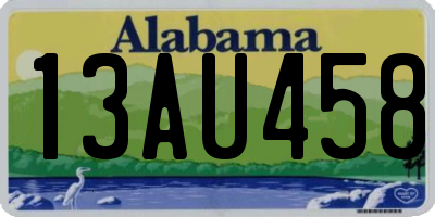 AL license plate 13AU458