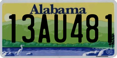 AL license plate 13AU481