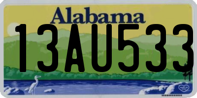 AL license plate 13AU533