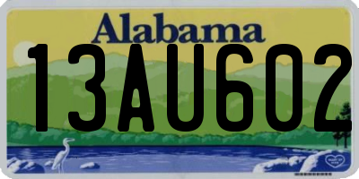 AL license plate 13AU602