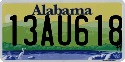 AL license plate 13AU618