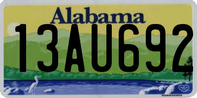 AL license plate 13AU692