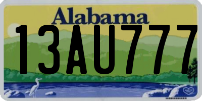 AL license plate 13AU777